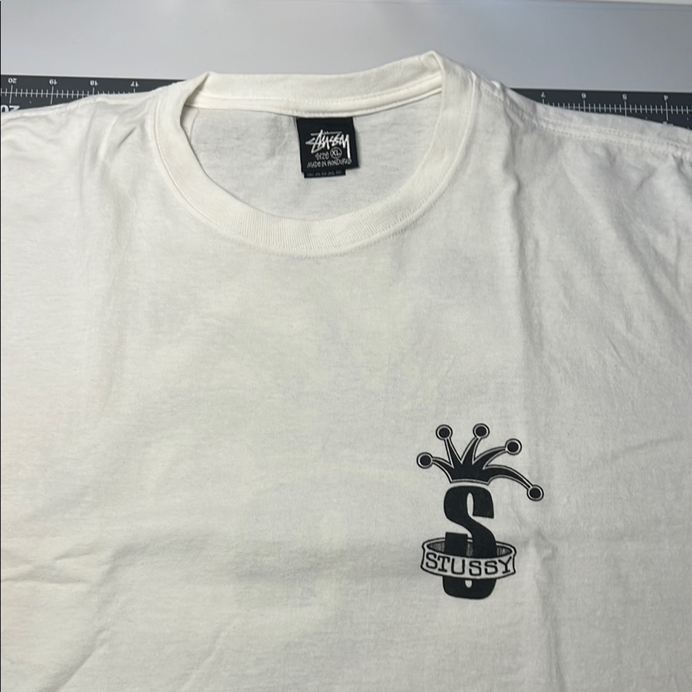 Stussy White Graphic T-Shirt for Men